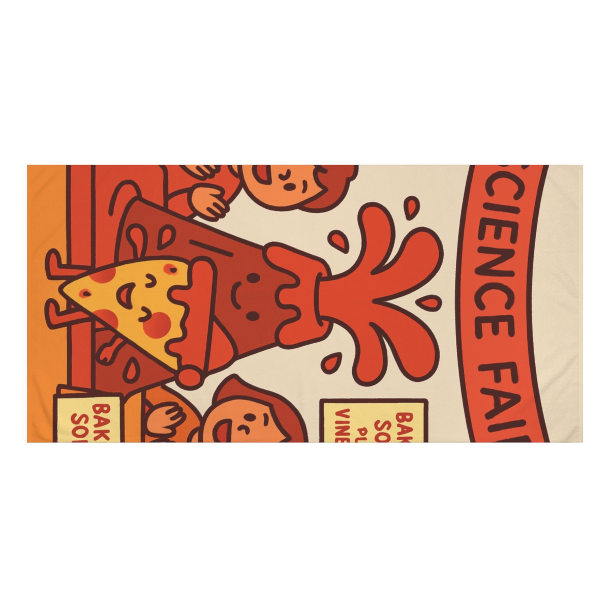 Volcano Pizza Science Fair comfortable face towels