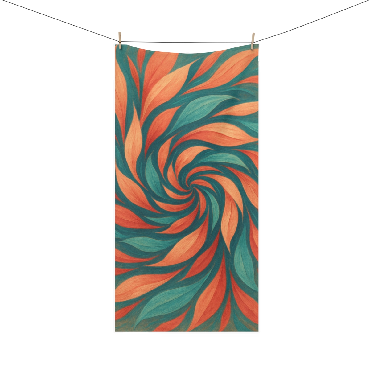 Whimsical Petal Spiral decorative home towels