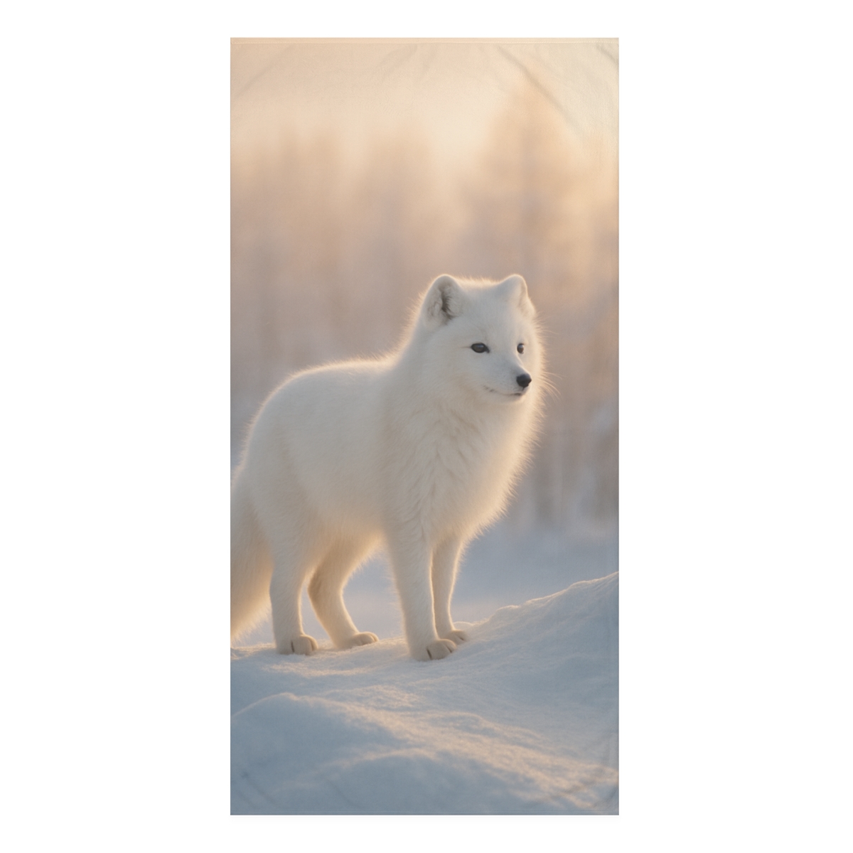 Whispering Guardian Arctic Fox personalized bath towels
