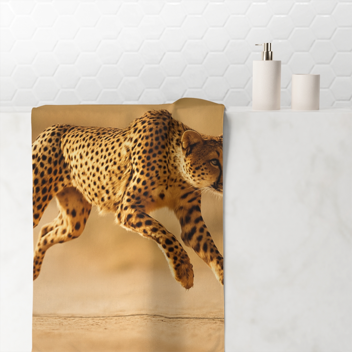 Wind Chase Cheetah unique gift towels