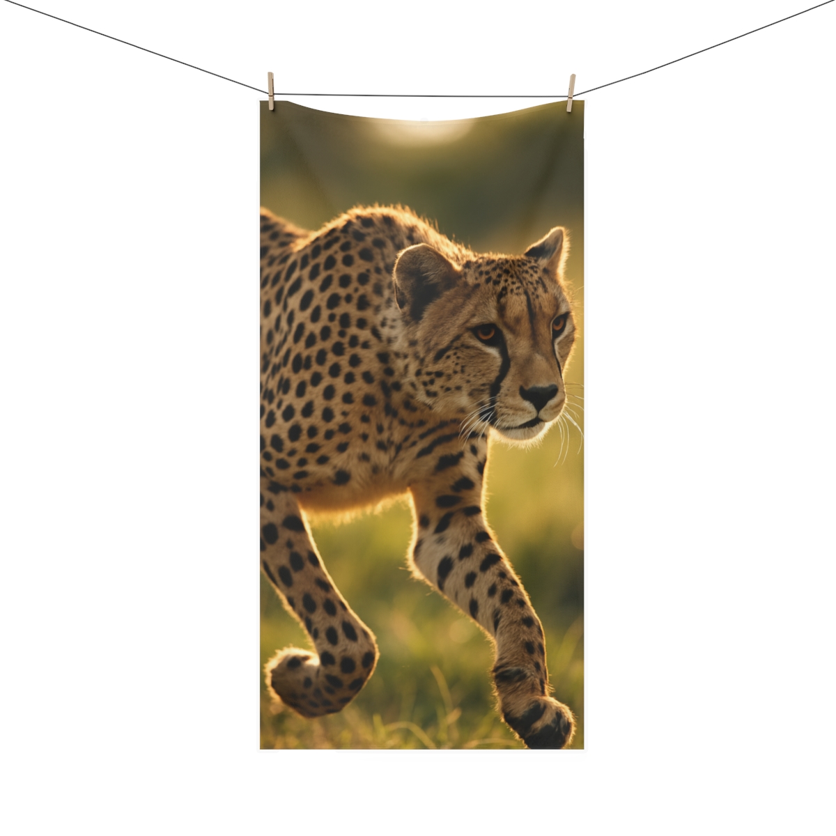 Wind Runner Cheetah designer printed towels