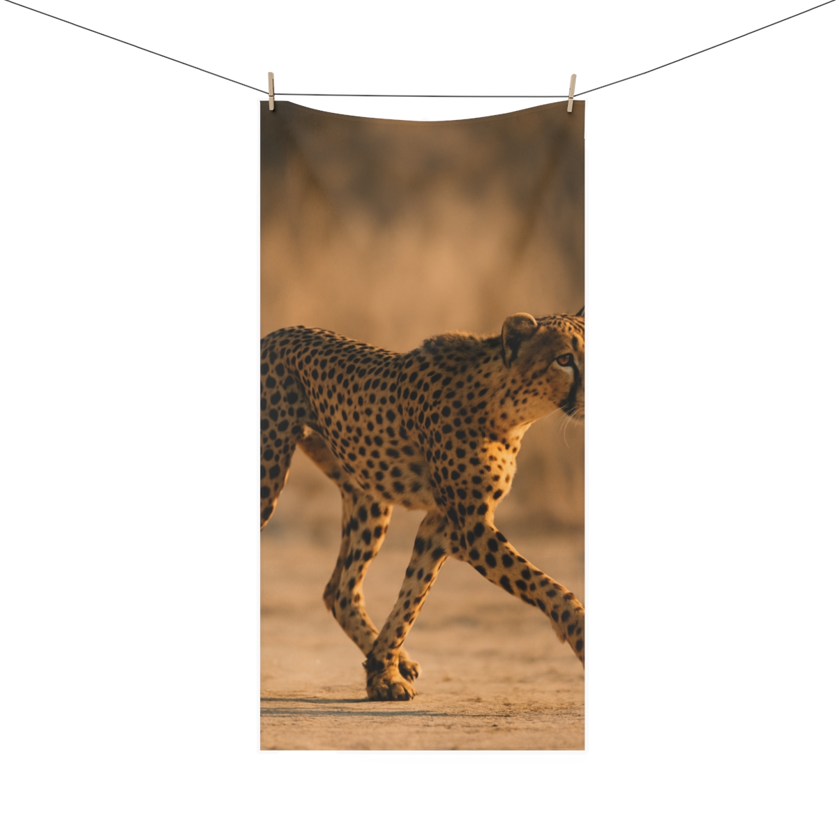 Wind Runner Cheetah personalized bath towels