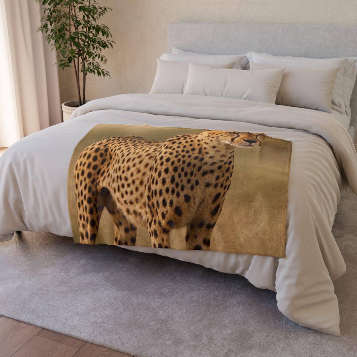Wind Trace Cheetah soft fleece blankets
