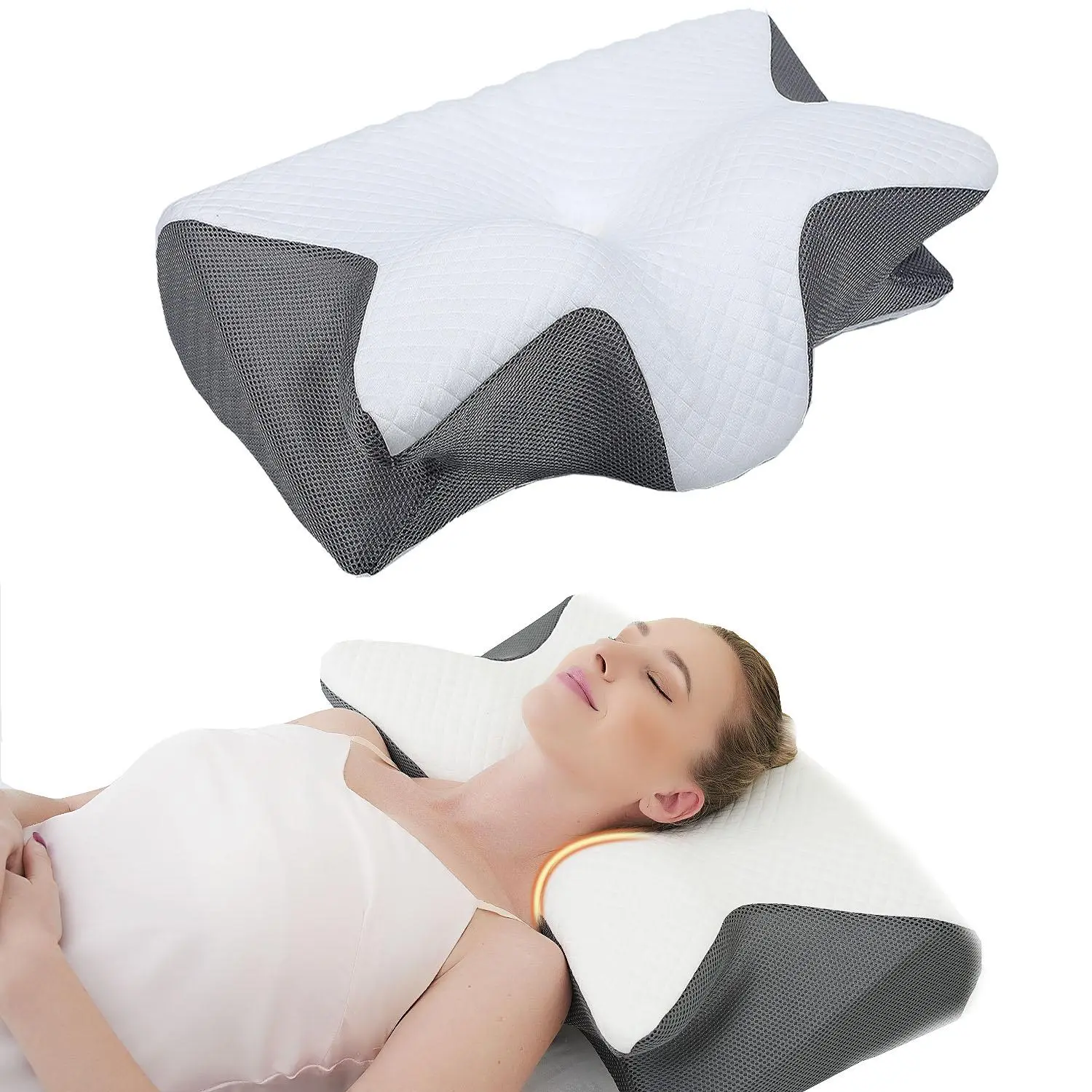 Memory Foam Contour Ergonomic Support Pillow