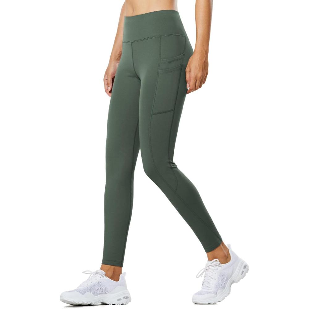 Women's High Waisted Thermal Leggings With Fleece Lining And – women's cargo pants front view