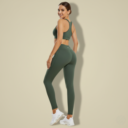 Women Thermal Fleece Leggings With Pockets