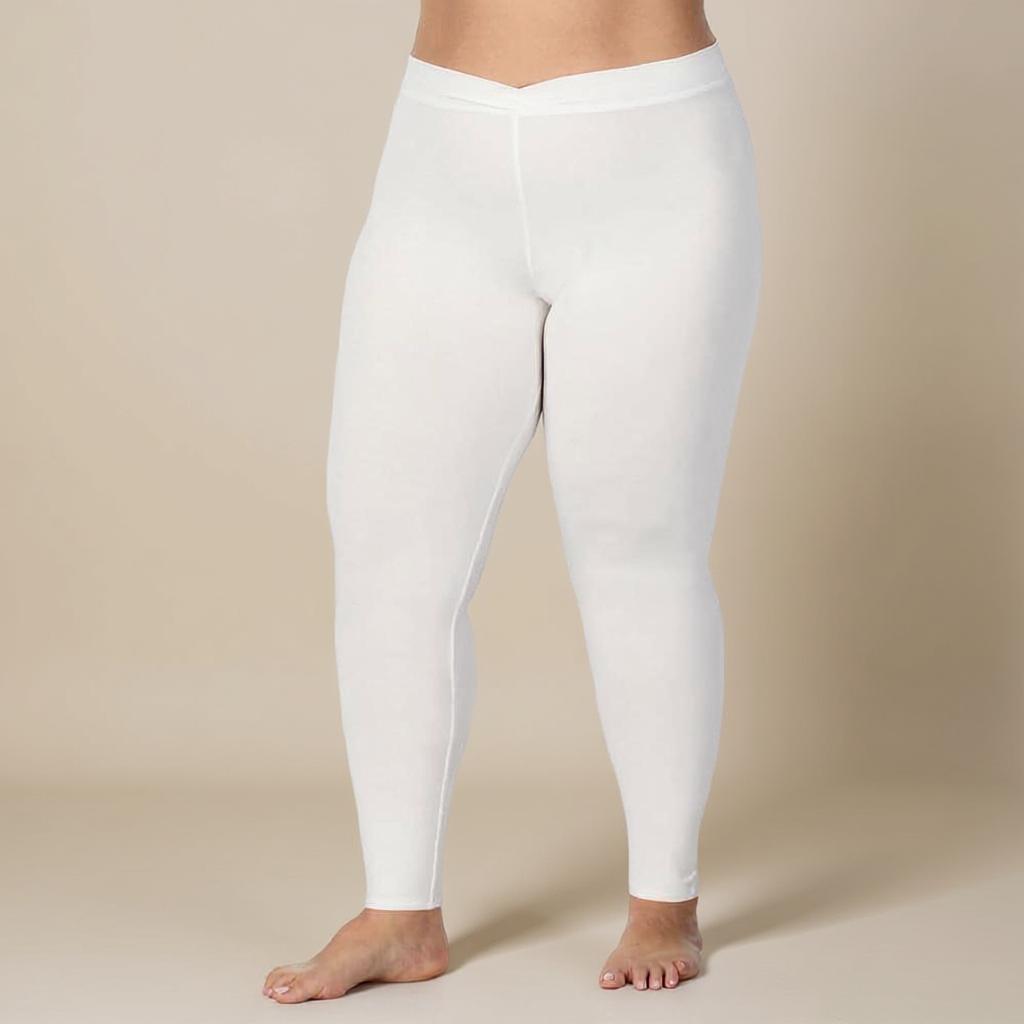 Soft Lightweight Base Layer Tights For Women – full length outfit view