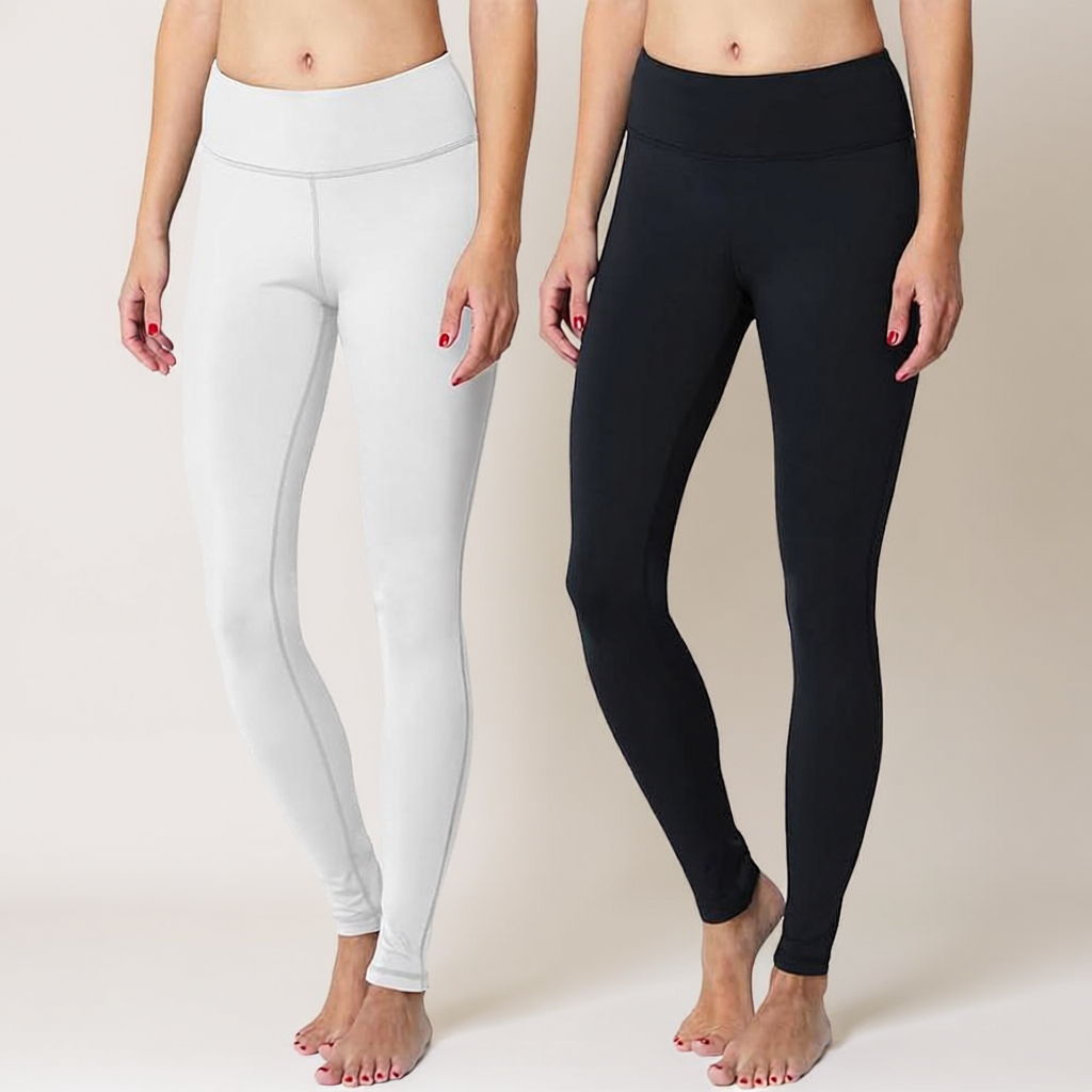 Women's Pack Of 2 Warm Fleece Lined Yoga Pants – women's cargo pants front view