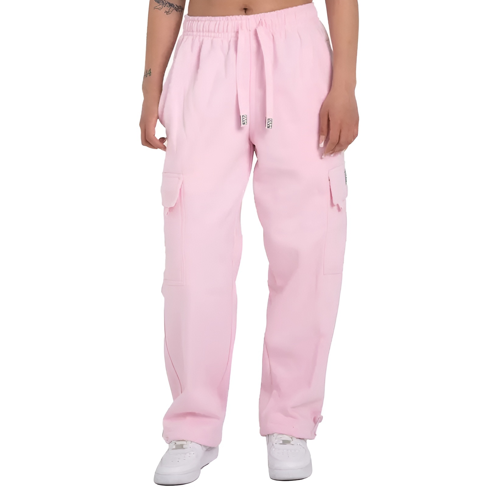 Loose Fit Casual Cargo Fleece Pants For Women