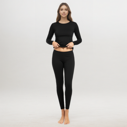 Women Cotton Thermal Underwear Set Long Johns Base Layer Pajamas