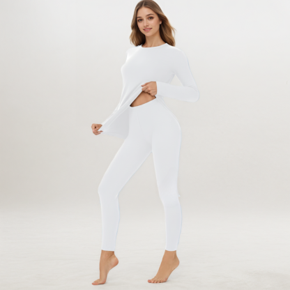 Long Johns Set Fleece Lined Base Layer Cold Weather Winterwq