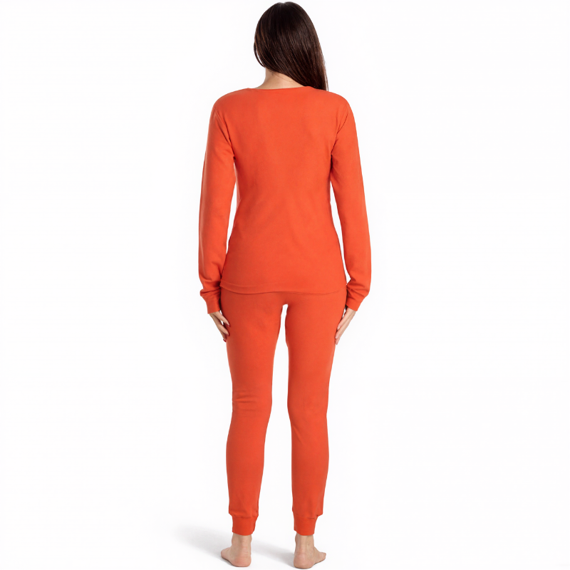 Thermal Underwear Pajamas Set For Women – lifestyle view 14