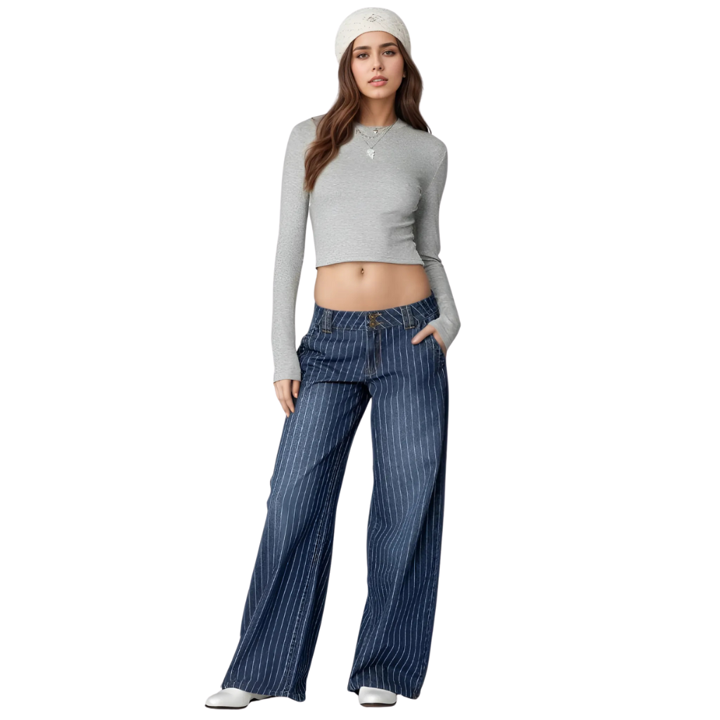 Women's Cory Low Rise Flares – pocket detail close-up
