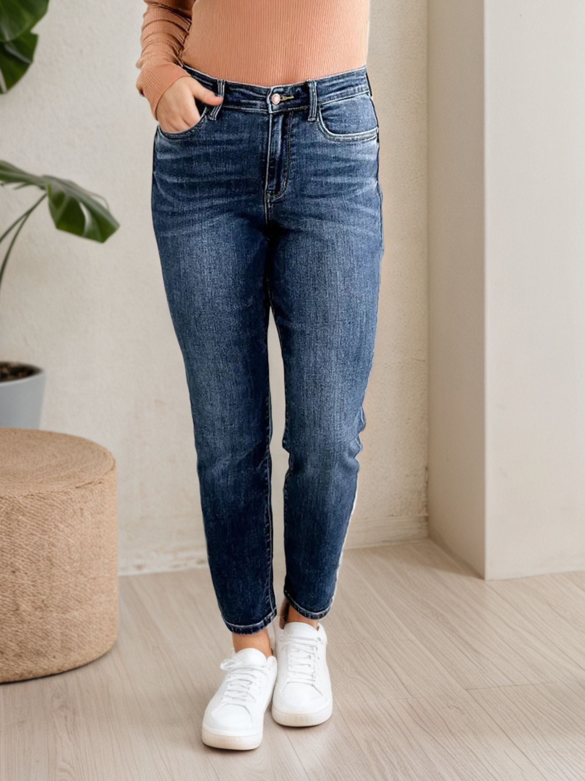 High Rise Shaping Jeans – side profile view
