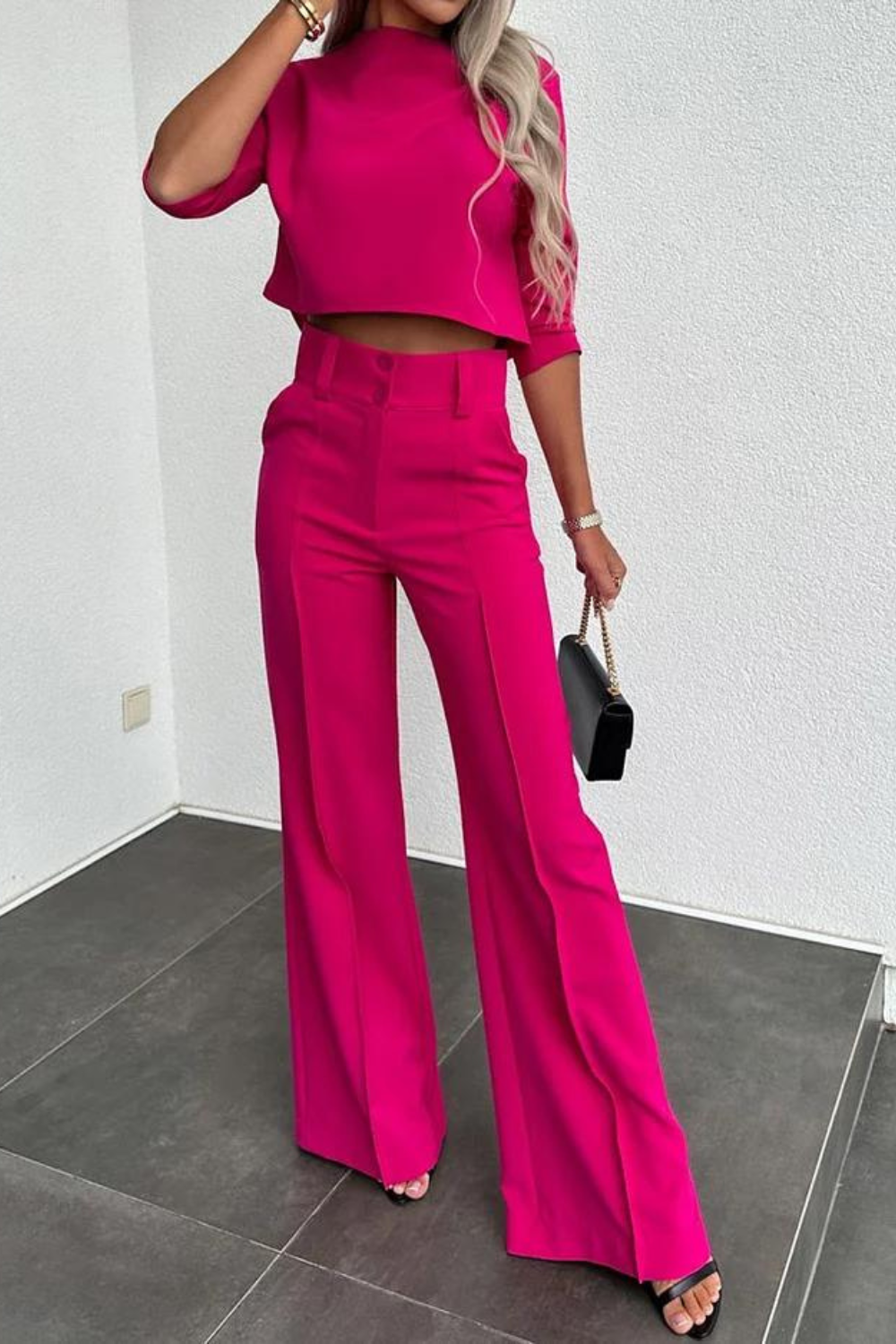 Jacket And Straight Pants Set – back view detail