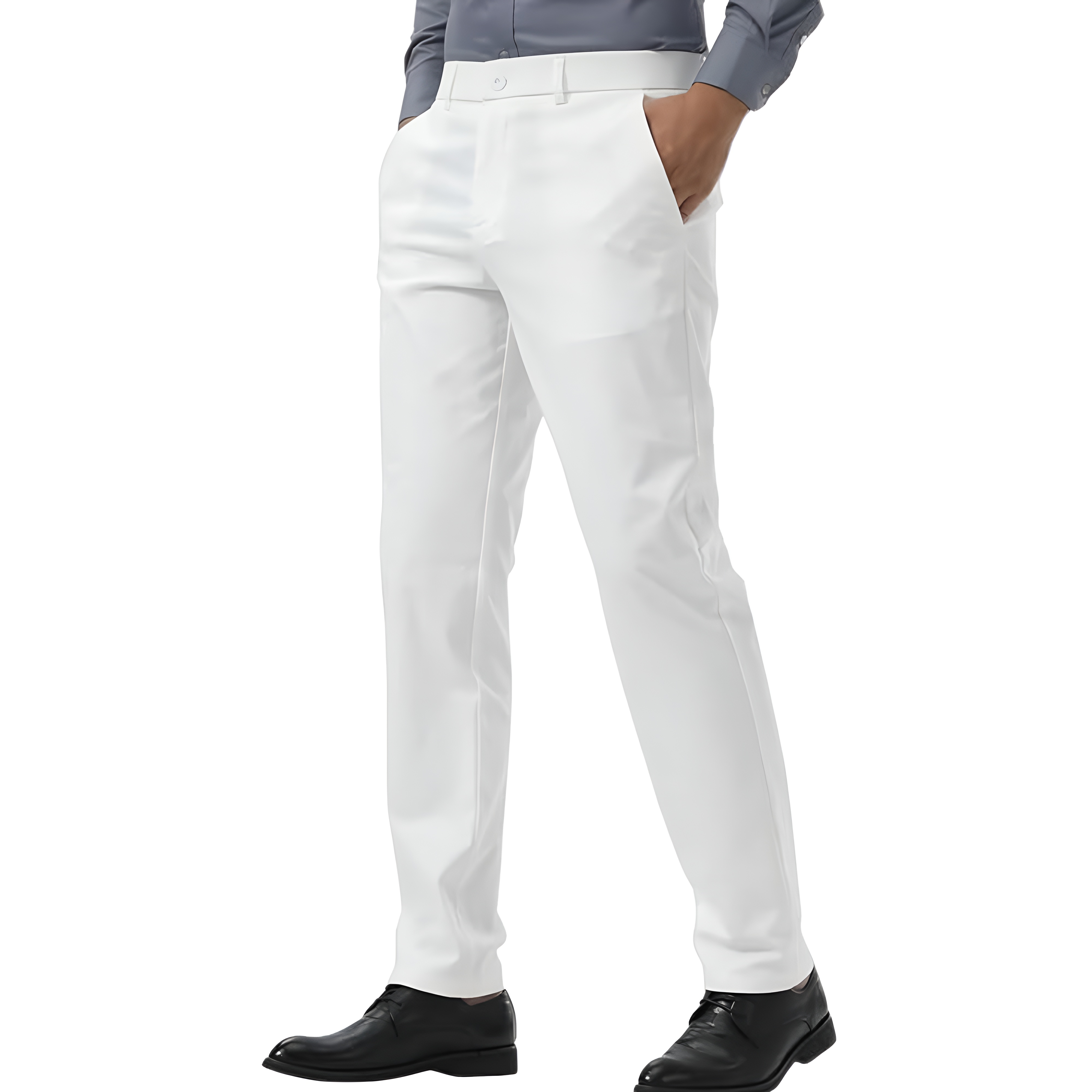 Modern Style Slim Fit Stretchy Pants For Men – women's cargo pants front view