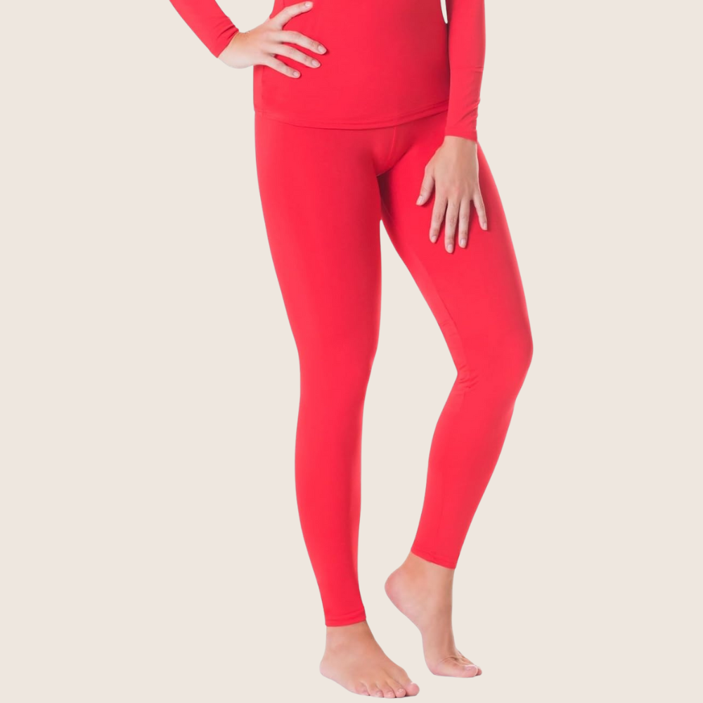 Women's Insulated Thermal Leggings For Cold Weather And Skii – fabric detail close-up