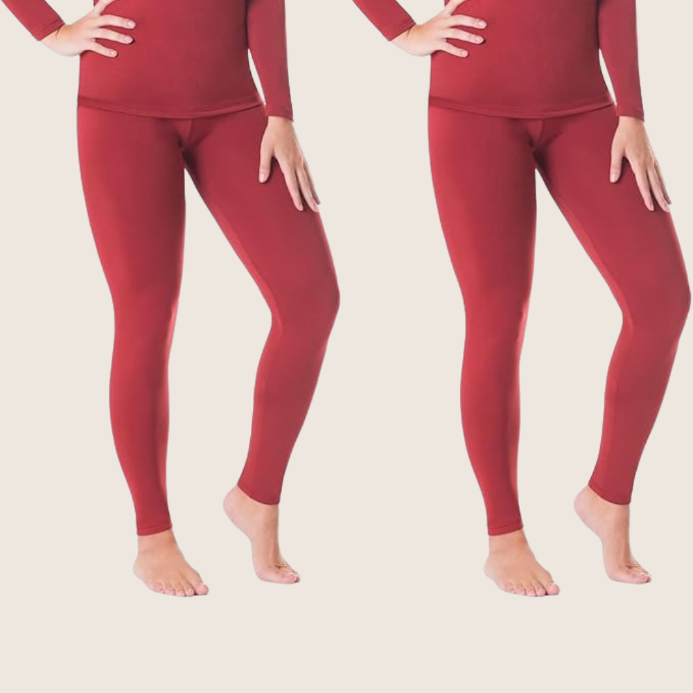 Pack Of 2 Insulated Thermal Leggings For Cold Weather And Sk – model wearing view