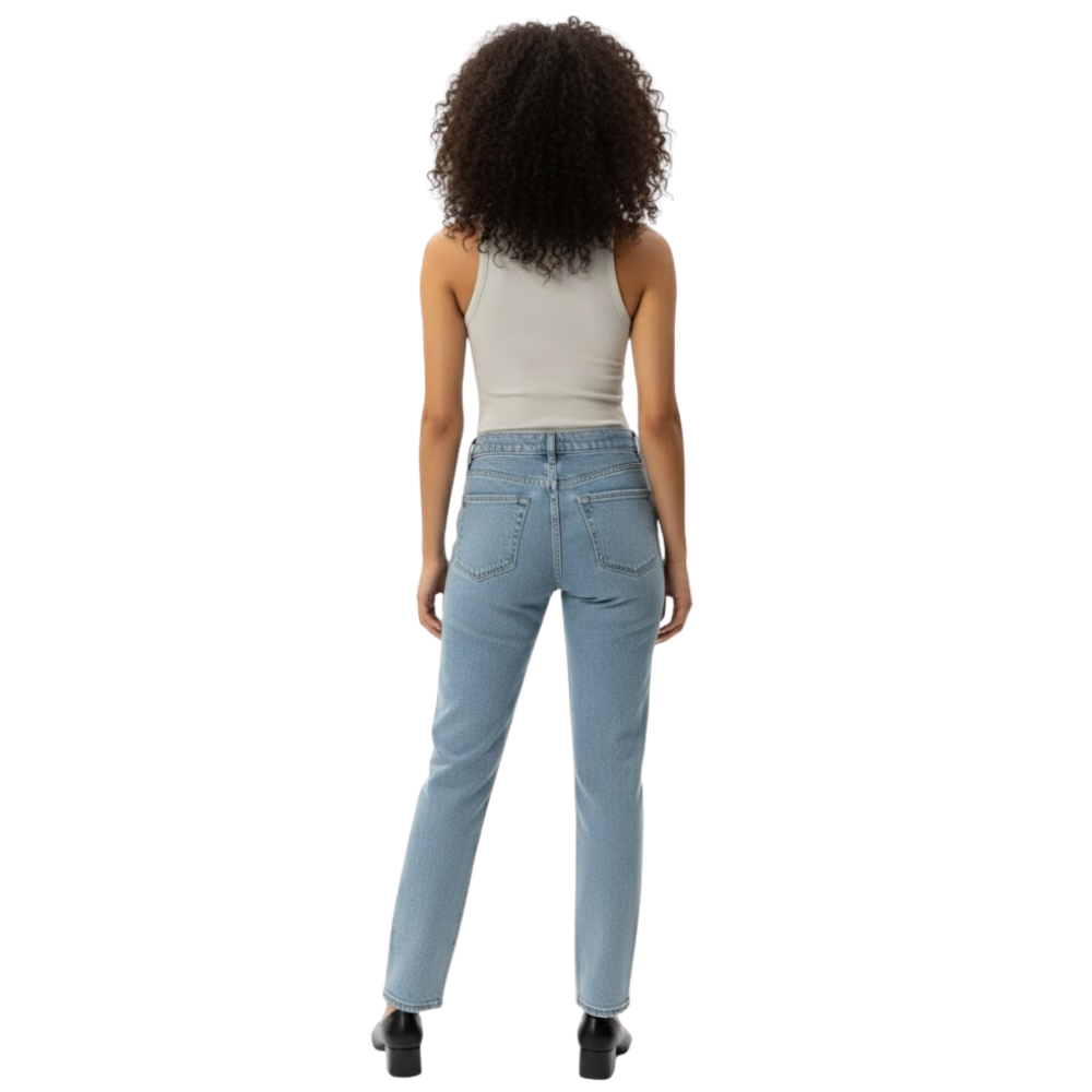 Comfortable And Stylish Slim Fit Denim Jeans For Women – side profile view
