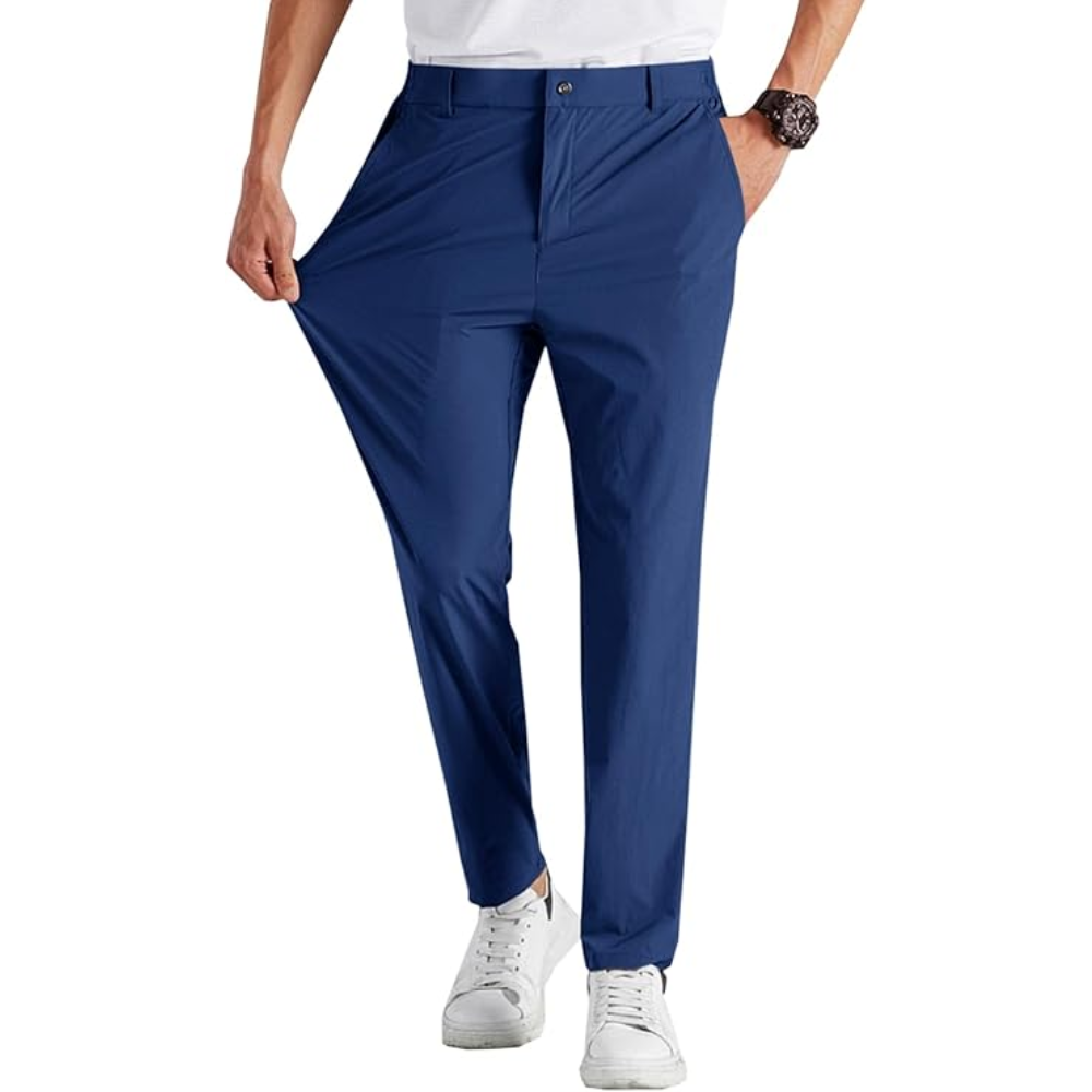 Slim Fit Golf Pants With Stretch Comfort And Cropped Style For Men – lifestyle view 12