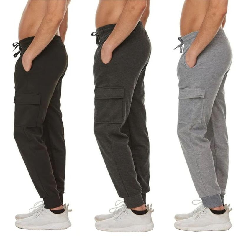 Pack Of 3 Fleece Lined Cargo Jogger Sweatpants For MenPack Of 3 Fleece Lined Cargo Jogger Sweatpants For Men - Image 5