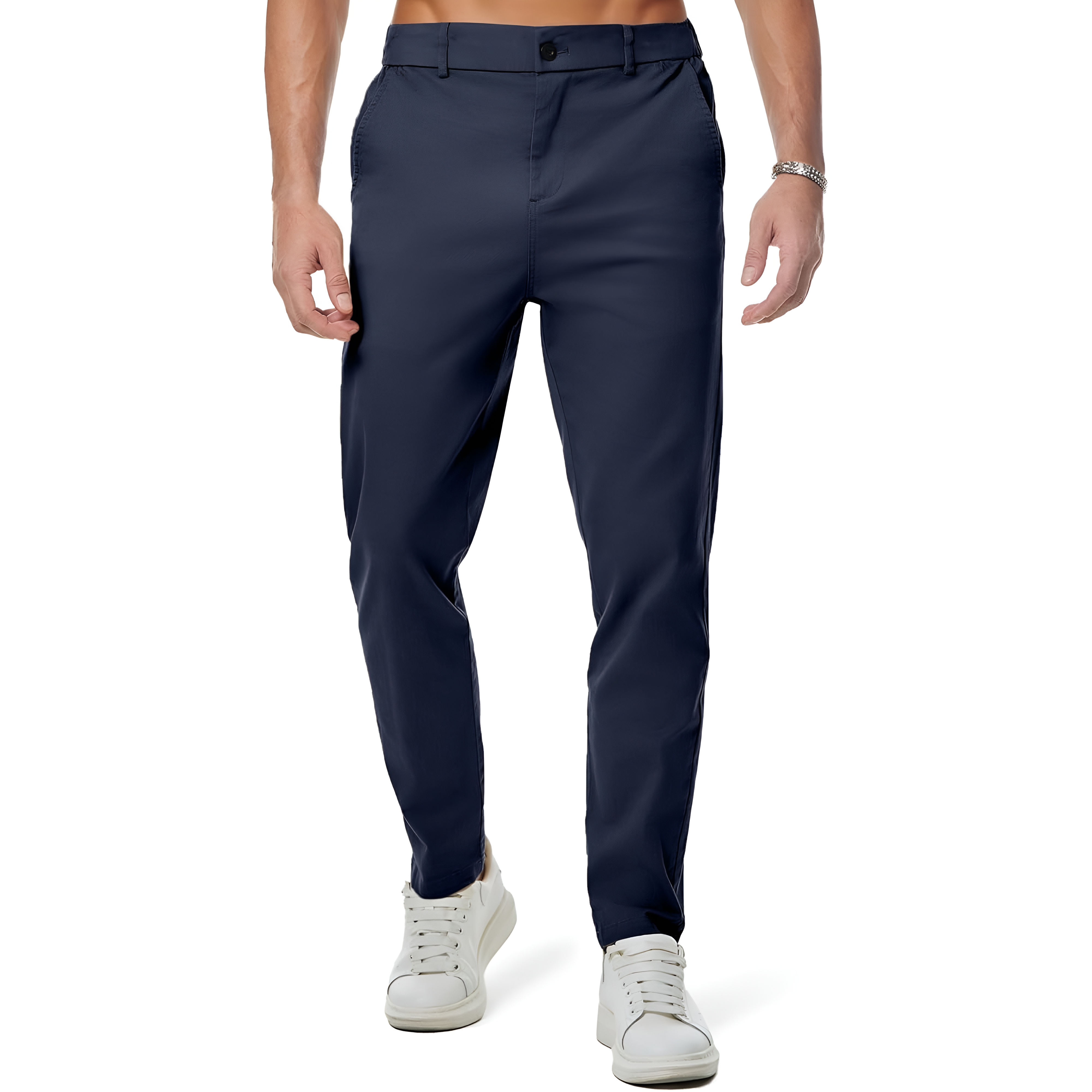Casual Chino Pants Tapered Style Golf Trousers For Men – lifestyle view 12
