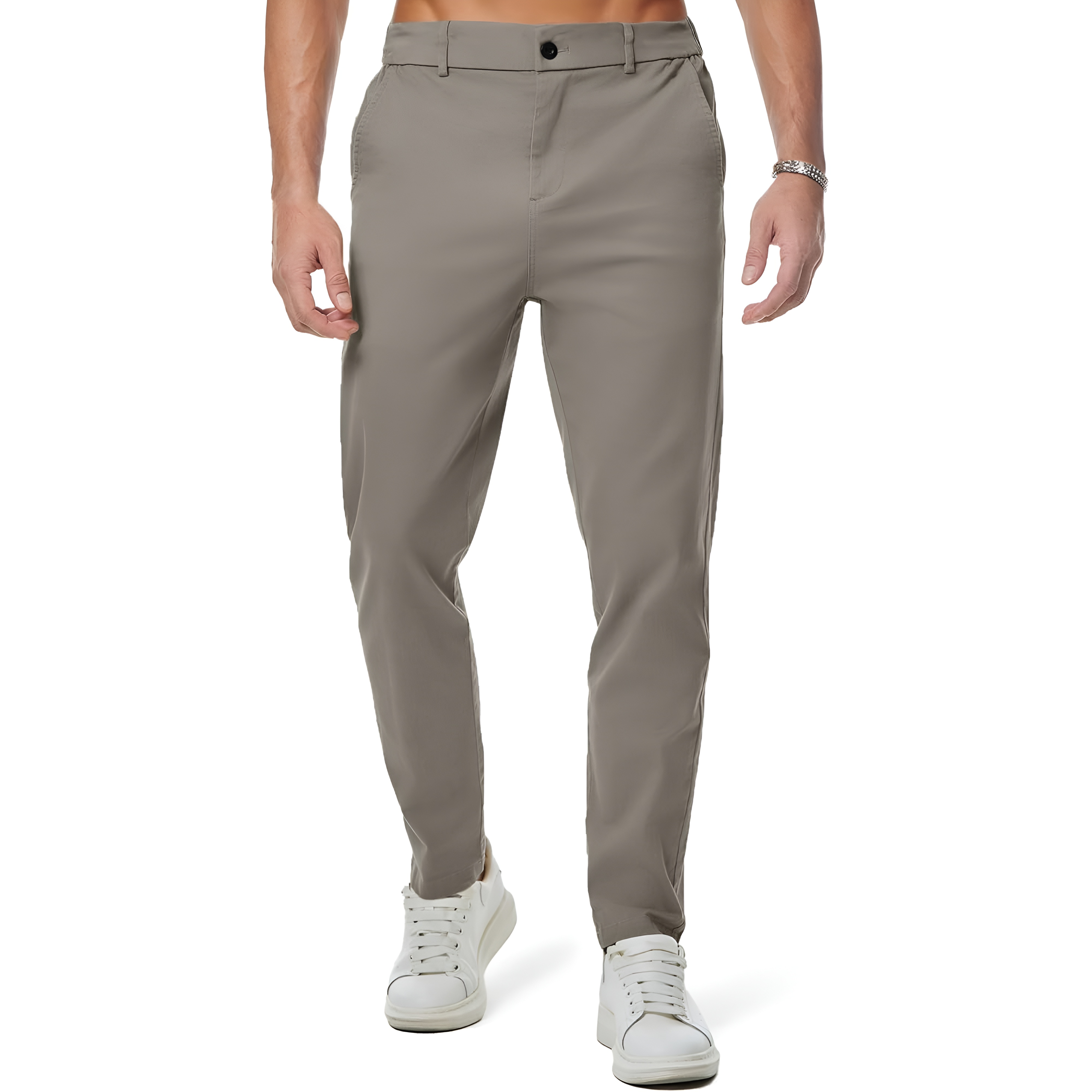 Casual Chino Pants Tapered Style Golf Trousers For Men – pocket detail close-up