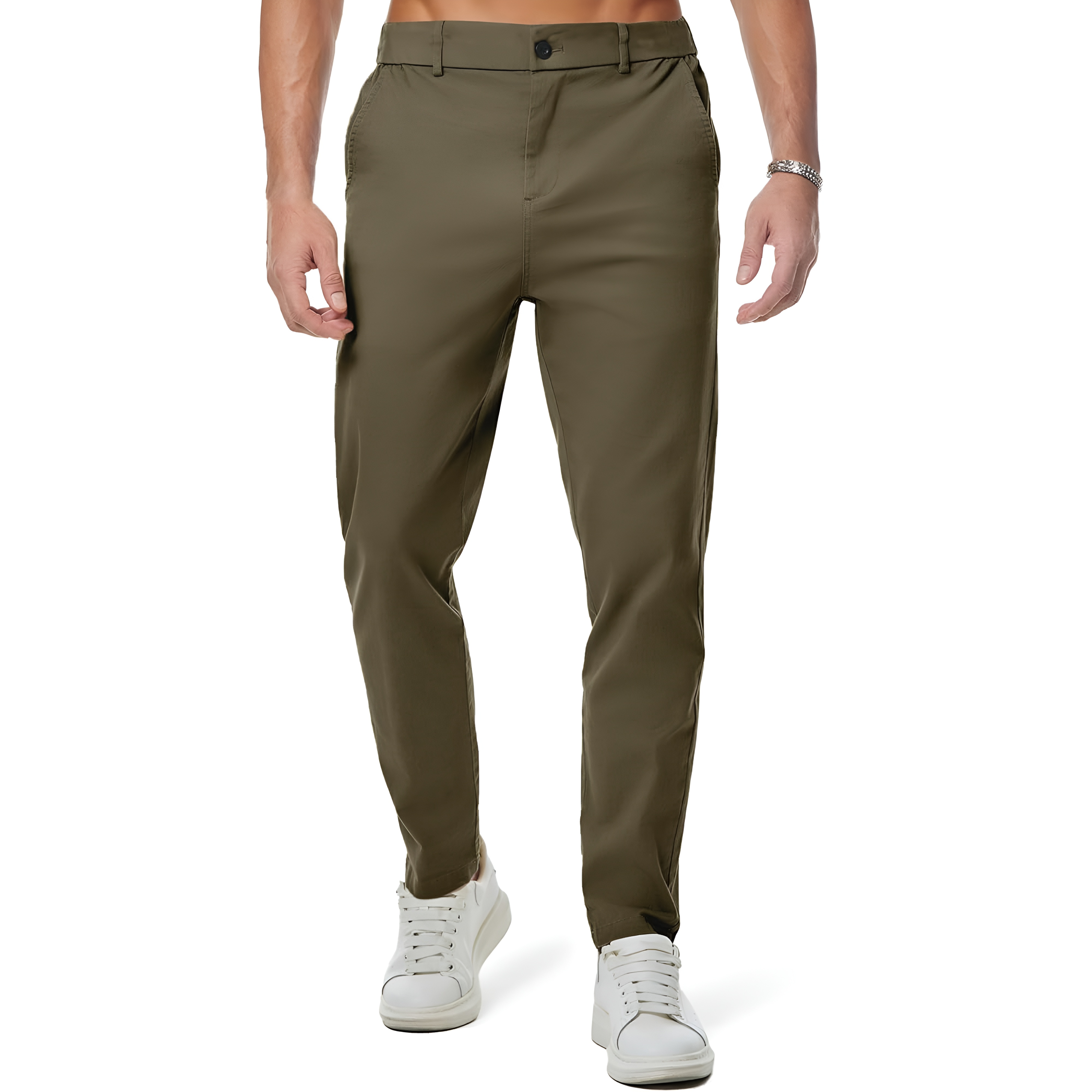 Casual Chino Pants Tapered Style Golf Trousers For Men – lifestyle view 14
