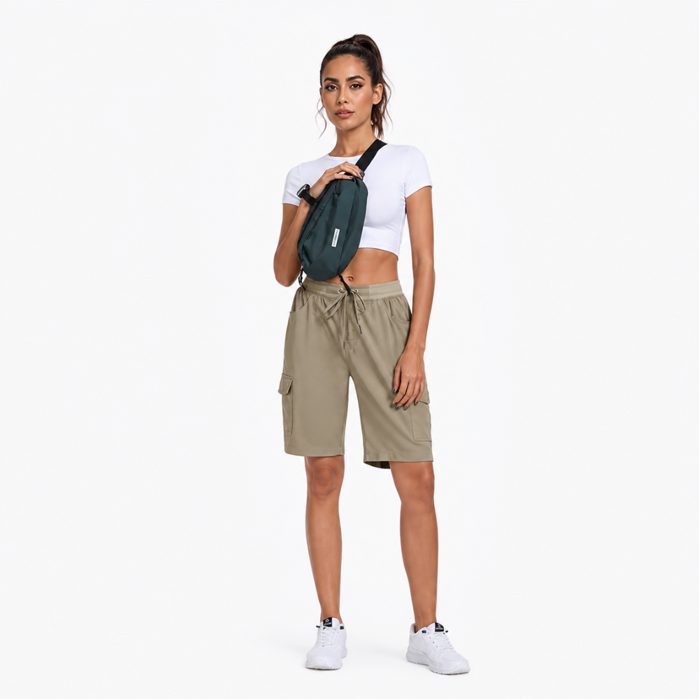 Casual Outdoor Quick Dry Hiking Cargo Shorts For Women