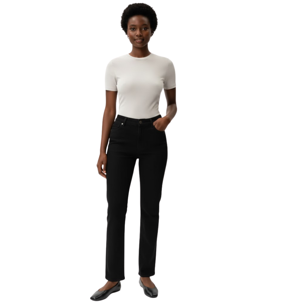 Comfortable And Stylish Slim Fit Denim Jeans For Women – fabric detail close-up