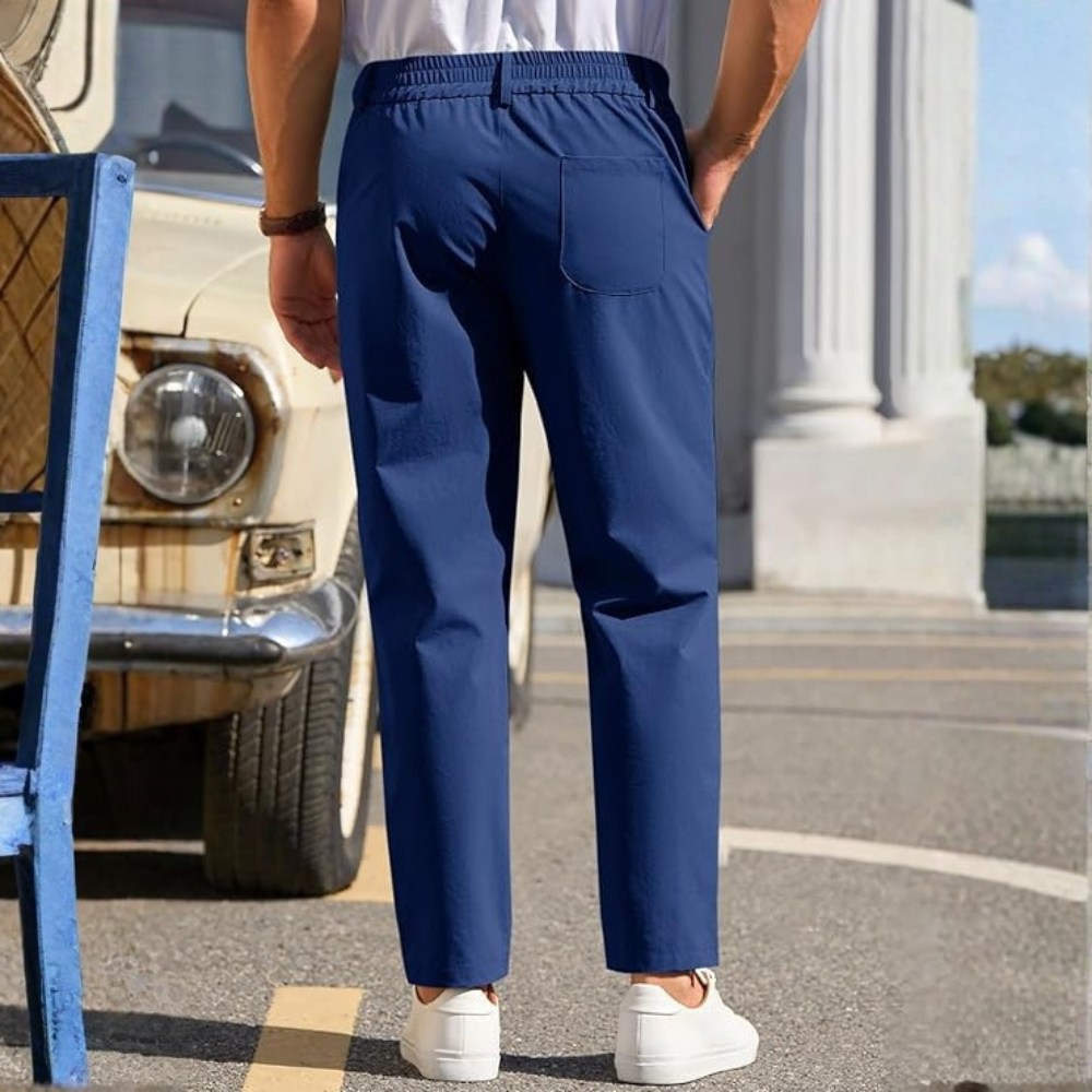 Slim Fit Golf Pants With Stretch Comfort And Cropped Style For Men – lifestyle view 13