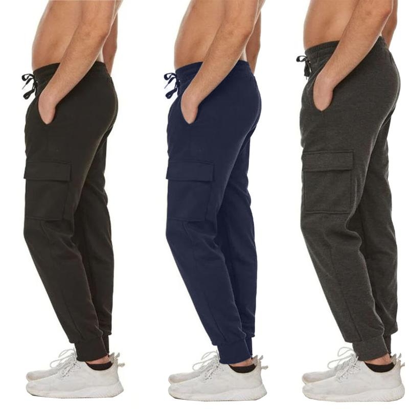 Pack Of 3 Fleece Lined Cargo Jogger Sweatpants For Men - product image 1 of 12