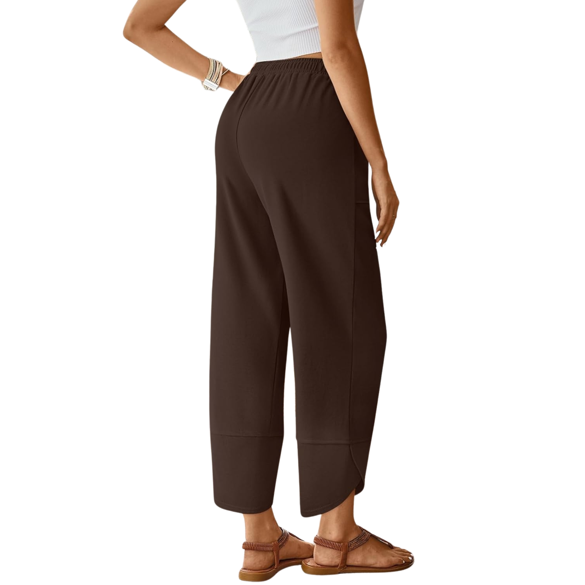 Soft And Casual Summer Wide Fit Pants With Pockets For Women – lifestyle view 14