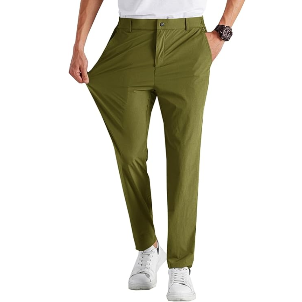 Slim Fit Golf Pants With Stretch Comfort And Cropped Style For Men – lifestyle view 16