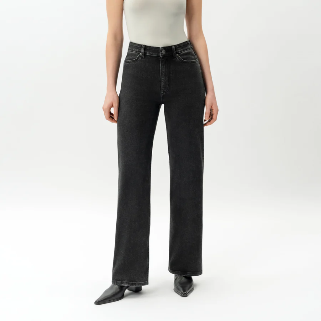 Women's High Rise Wide Denim Jeans – lifestyle view 16