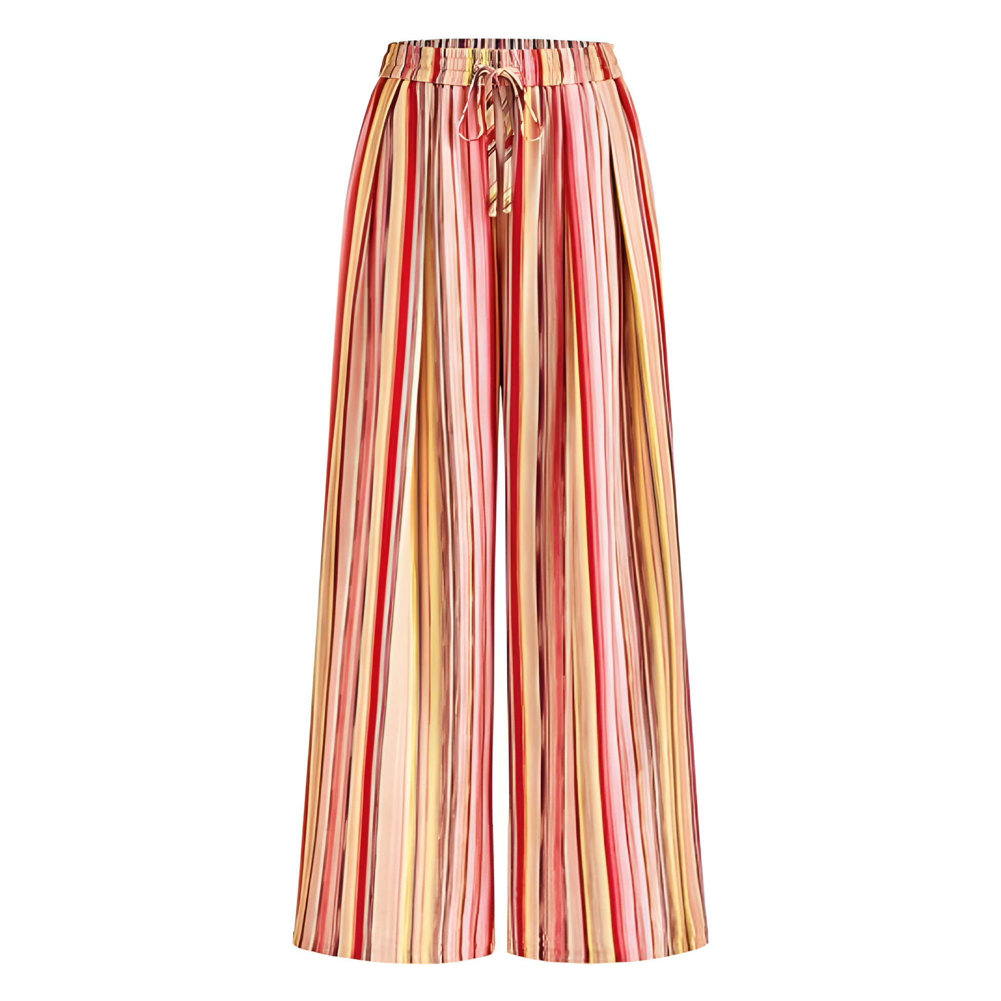 Wide Vertical Patterned Palazzo Pants For Women – styled outfit view