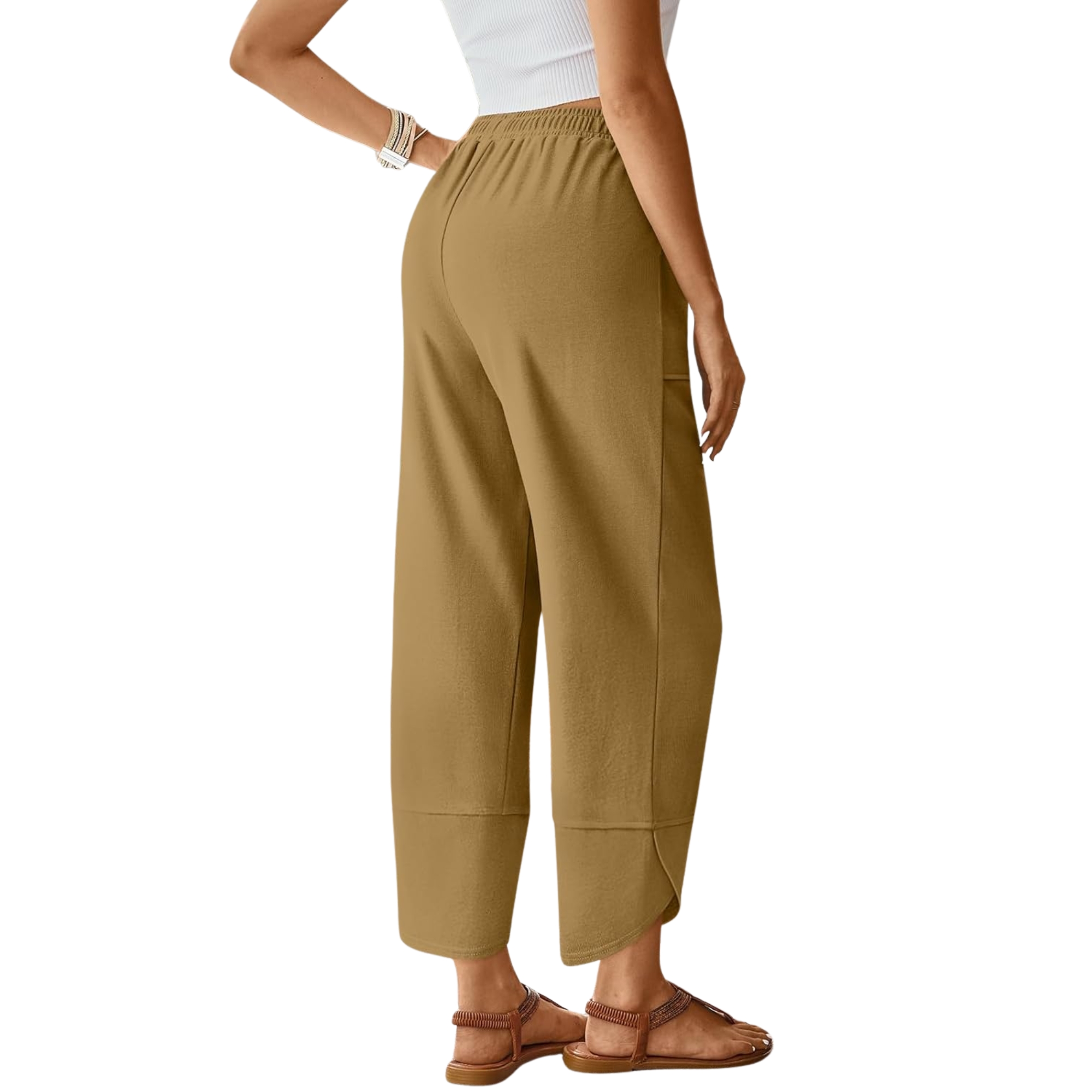 Soft And Casual Summer Wide Fit Pants With Pockets For Women – lifestyle view 18