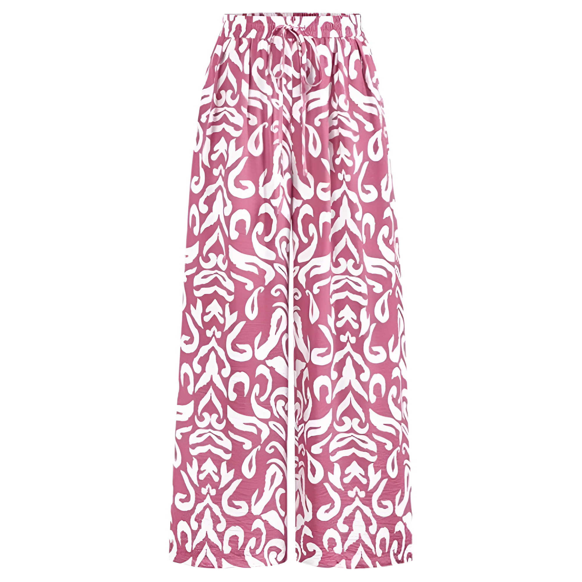 Wide Vertical Patterned Palazzo Pants For Women – fit and style view