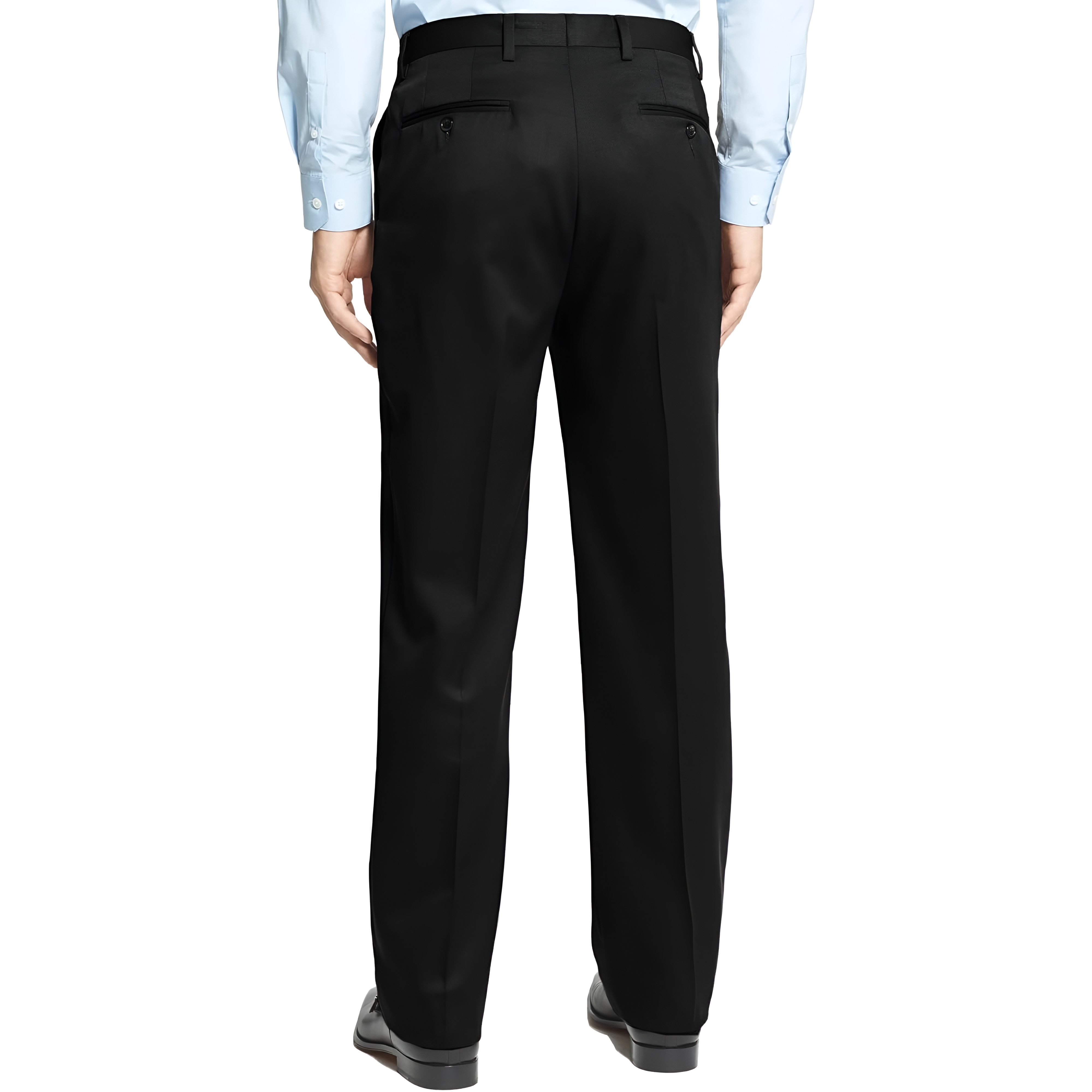 Stretch Dress Pants With Four Pocket Design And Zipper Closure For Men – back view detail