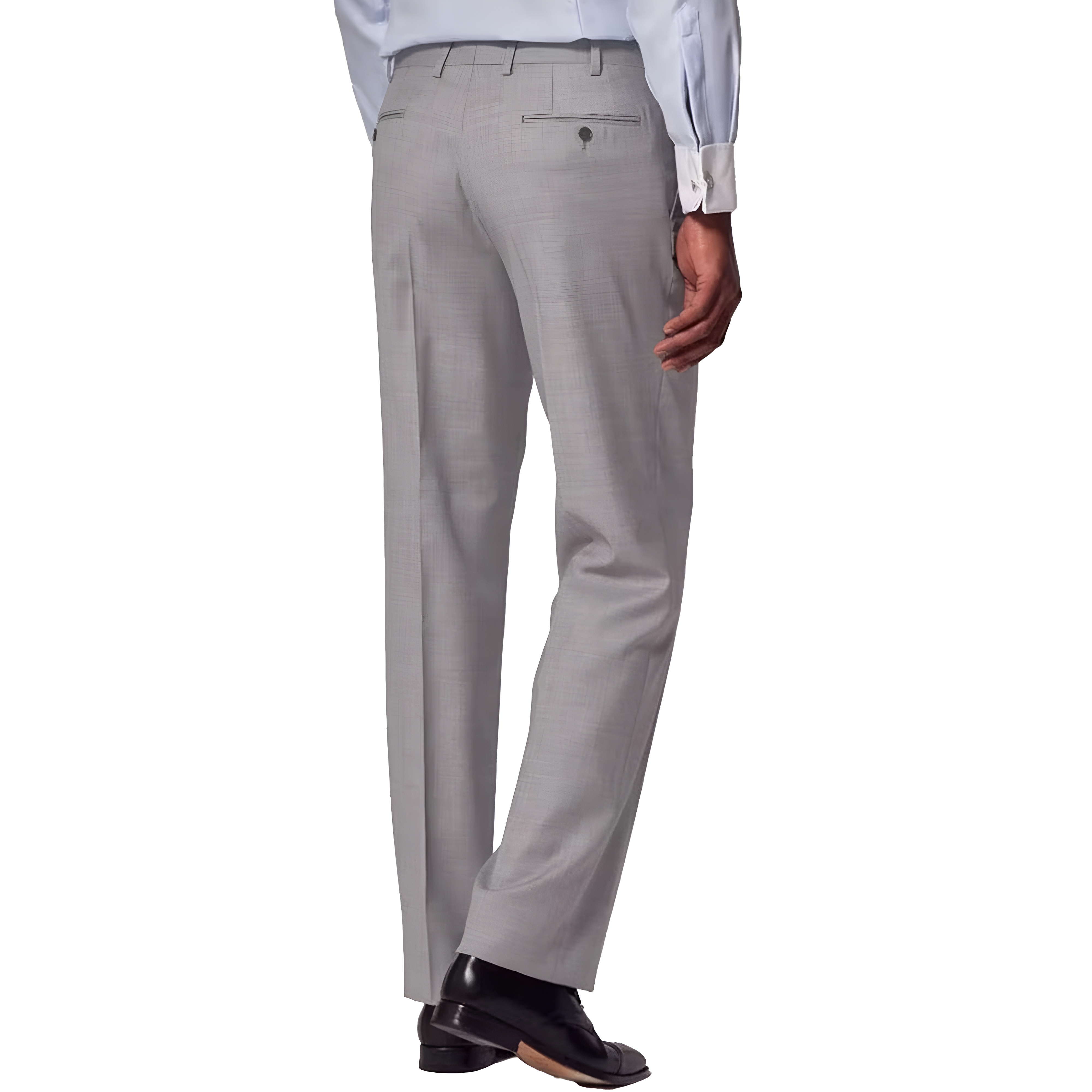 Stretch Dress Pants With Four Pocket Design And Zipper Closure For Men – styled outfit view