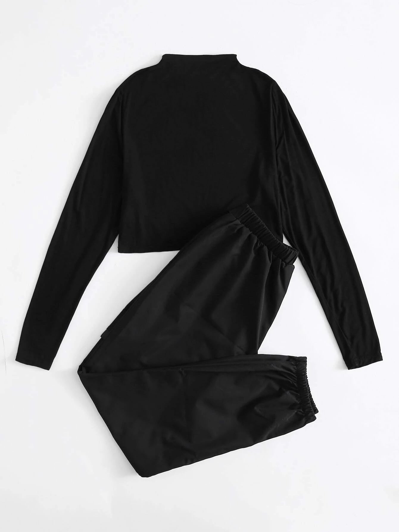 Graphic Print Tee And Belted Cargo Pants