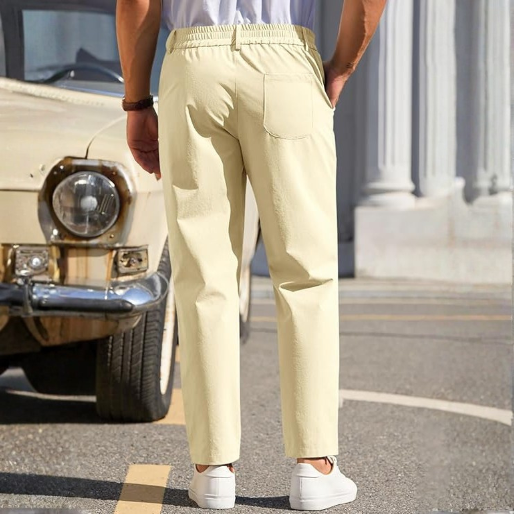 Slim Fit Golf Pants With Stretch Comfort And Cropped Style For Men – lifestyle view 19