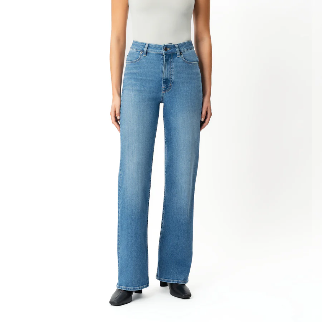 Women's High Rise Wide Denim Jeans – lifestyle view 11