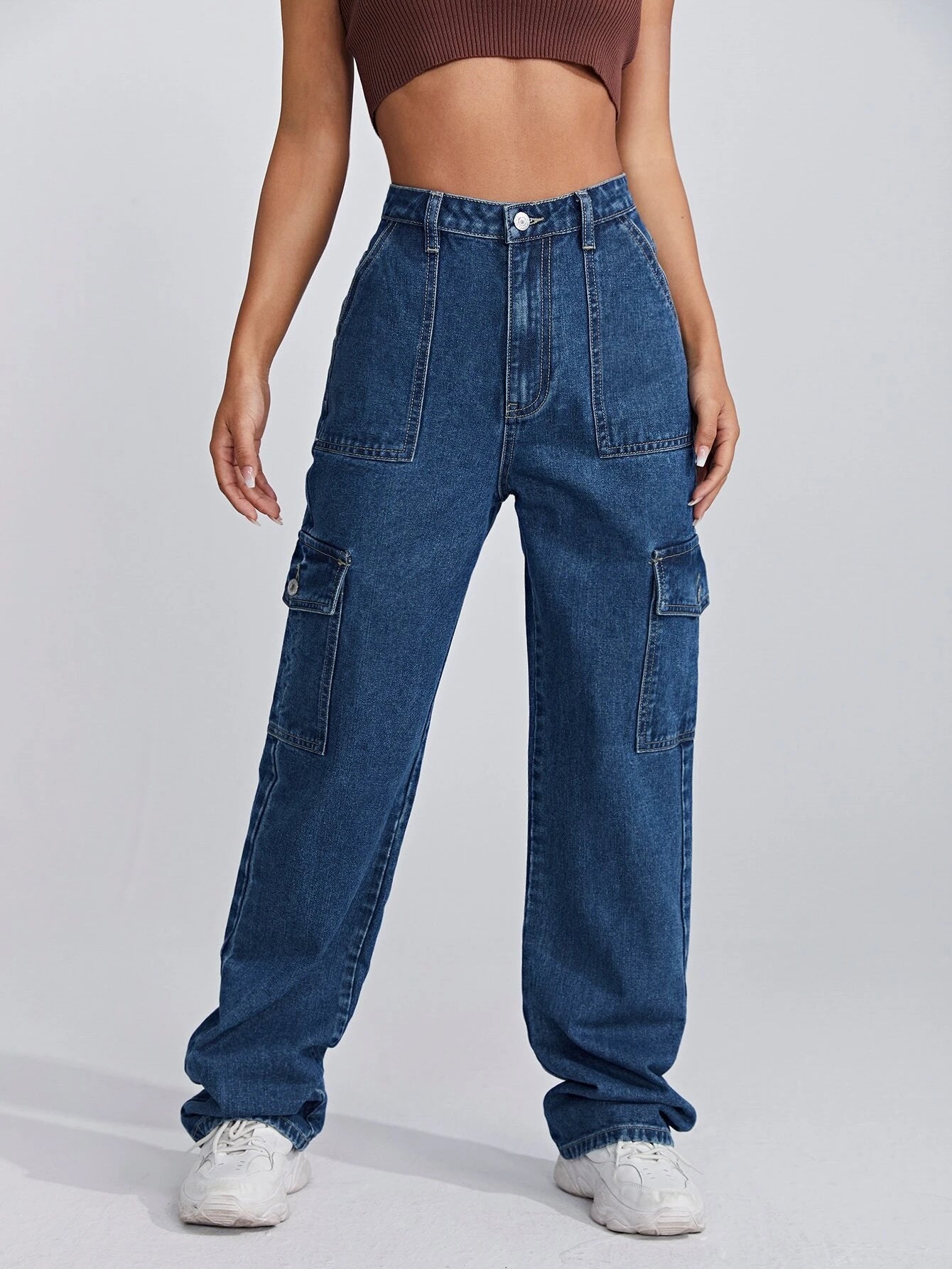 Waist Flap Pocket Side Jeans – waistband detail