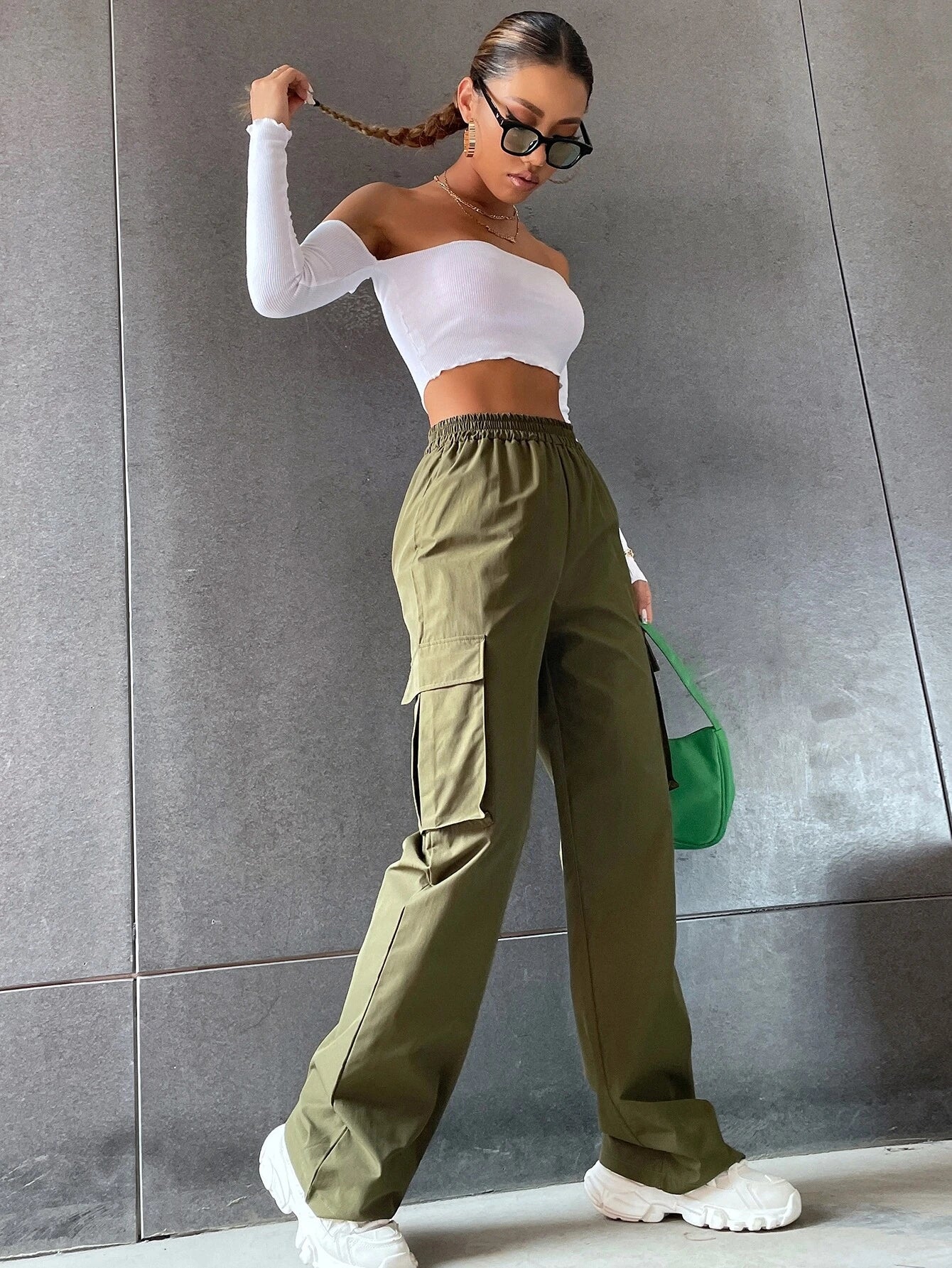 Flap Pocket Side Versatile Cargo Pants – lifestyle view 25
