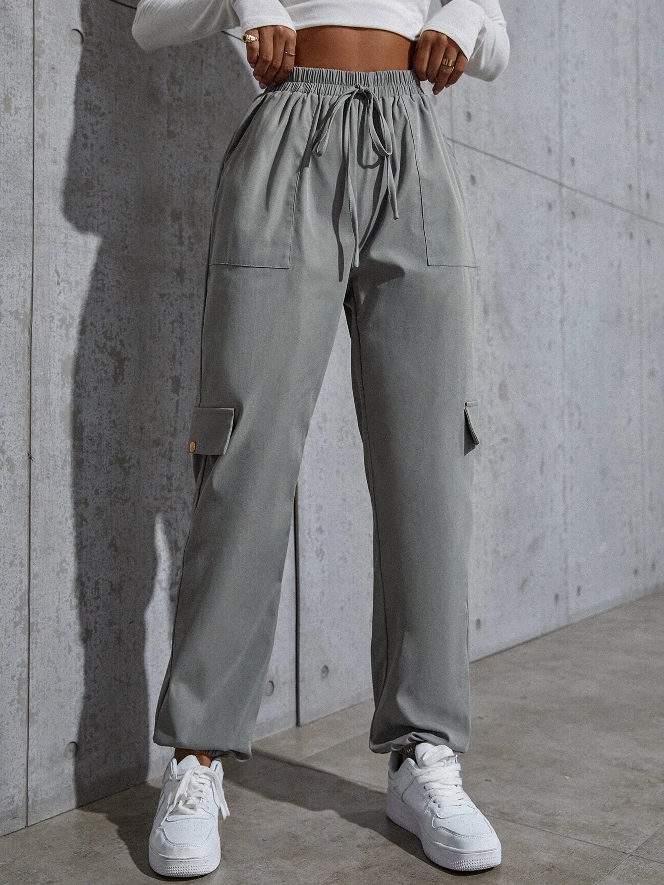 Knot Flap Pocket Cargo Pant – styled outfit view