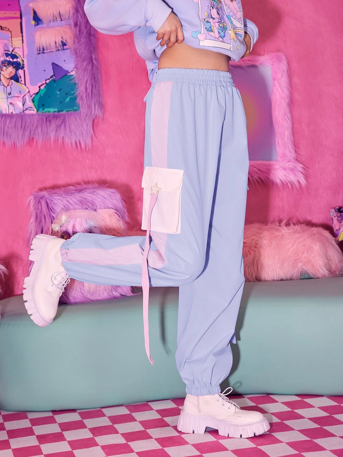 Cargo Pants With Tape Stripe Detail – styled outfit view
