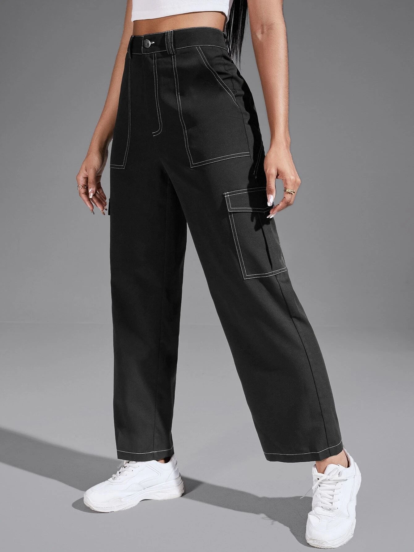 Straight Leg Slight Stretch Cargo Pants