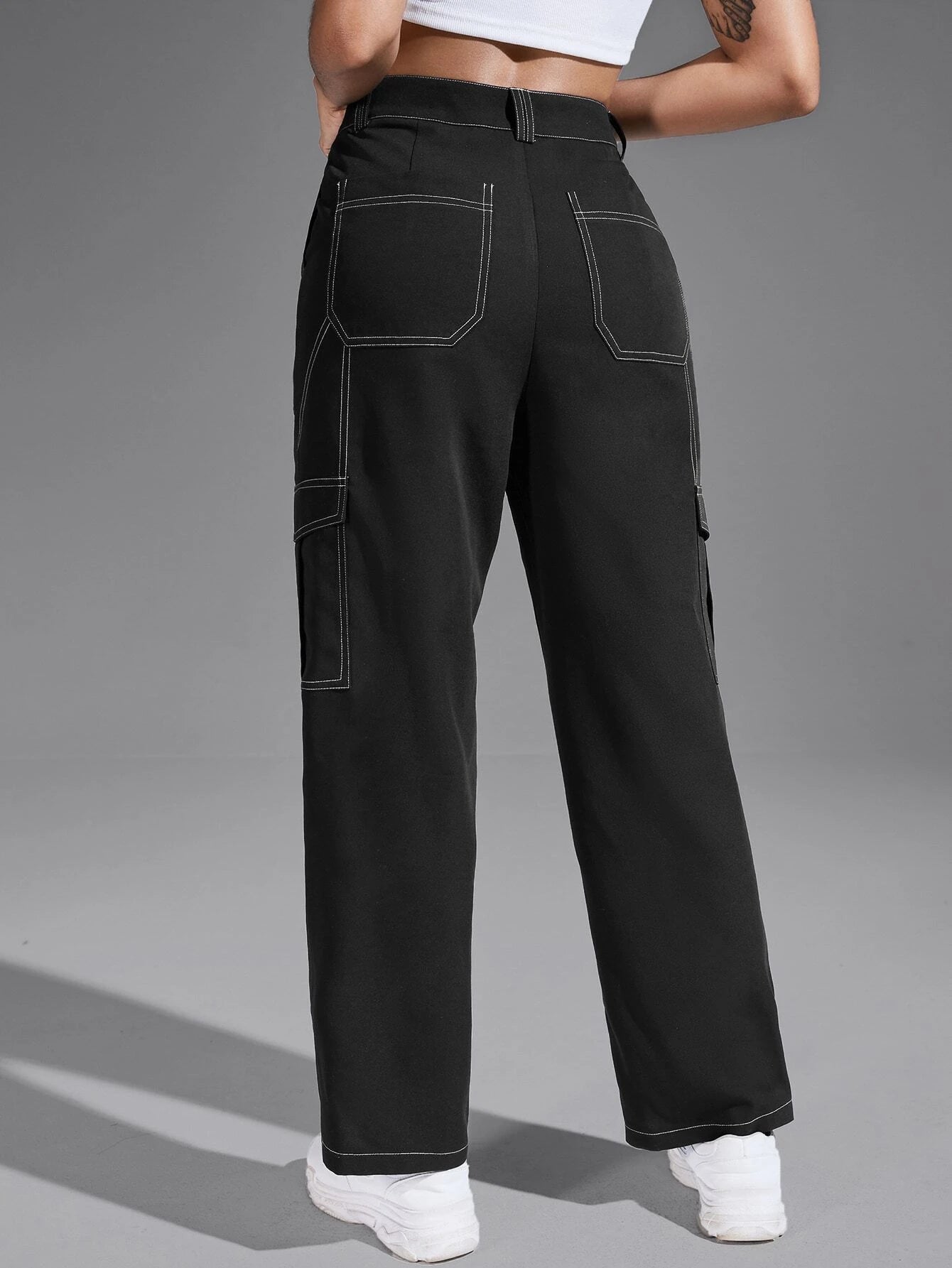 Straight Leg Slight Stretch Cargo PantsStraight Leg Slight Stretch Cargo Pants - Image 5