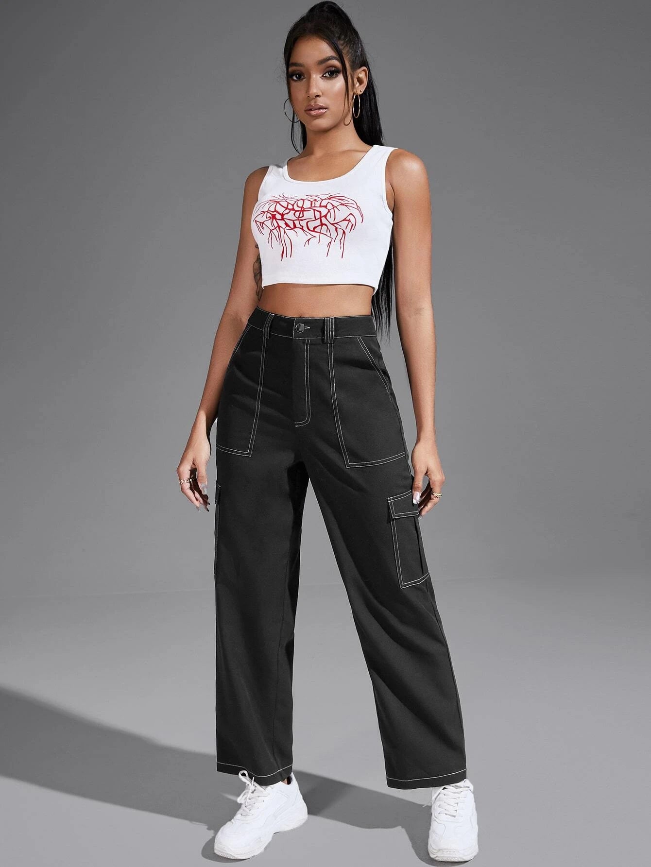 Straight Leg Slight Stretch Cargo Pants